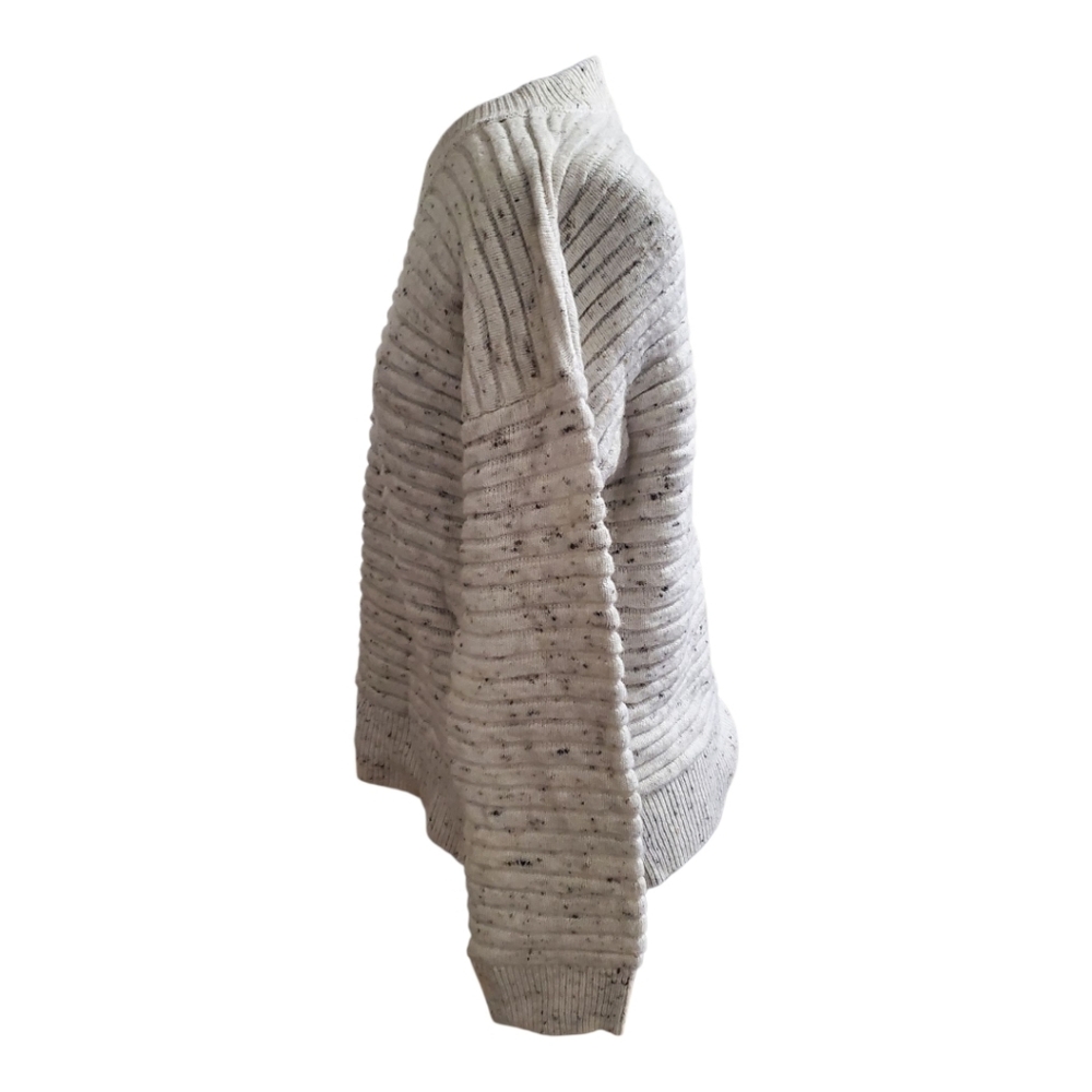 Women Madewell Speckled Ribbed Pullover Sweater | Crewneck Textured Knit | Small - Picture 3 of 6